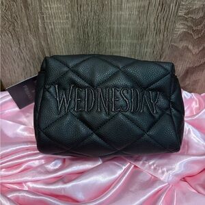 Primark Wednesday Quilted Black Cosmetic Bag